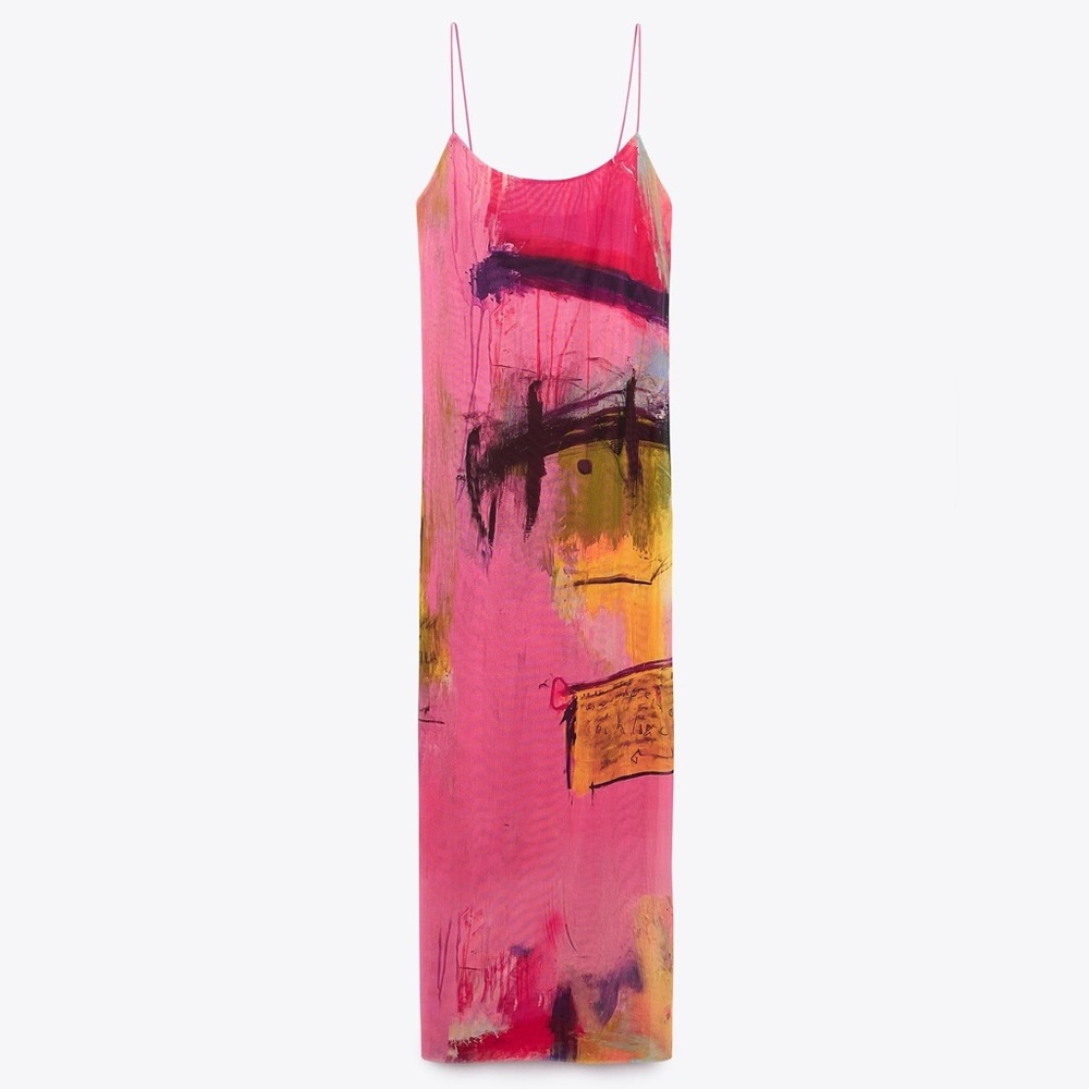 Zara x David Pher Printed Mesh Dress